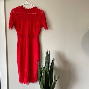 Lulus red lace dress